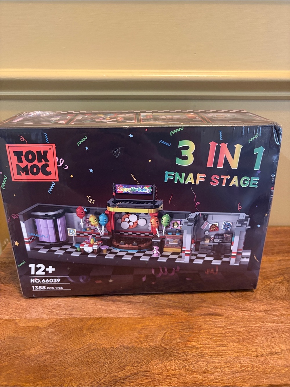 3-in-1 FNAF Stage Building Set - Black & Multicolor